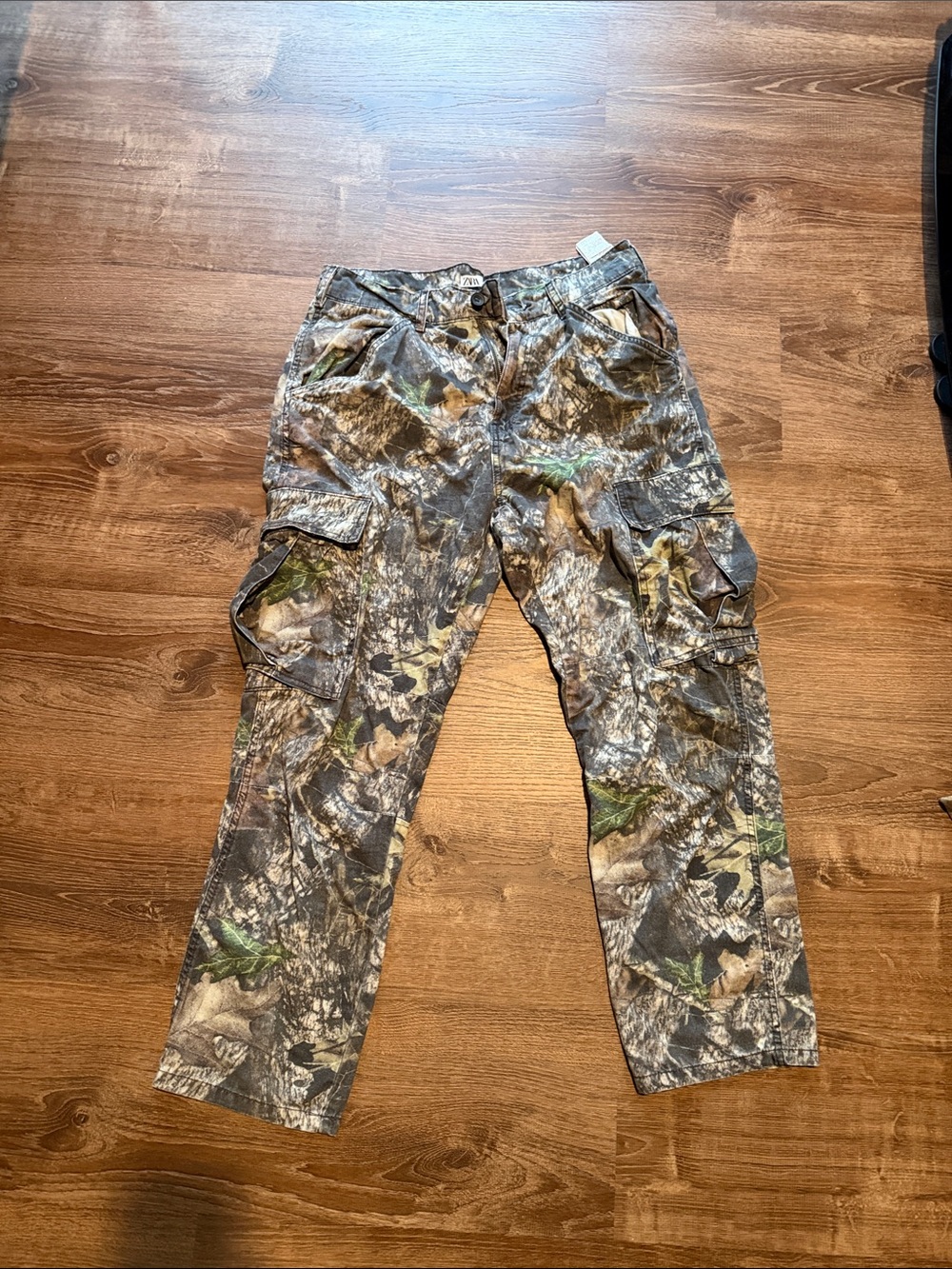 Zara Men's Cargo Pants in Camouflage Green and Brown